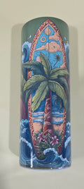 Green HI Vibe Surf Board / Wave / Palm Tree Insulated Tumbler