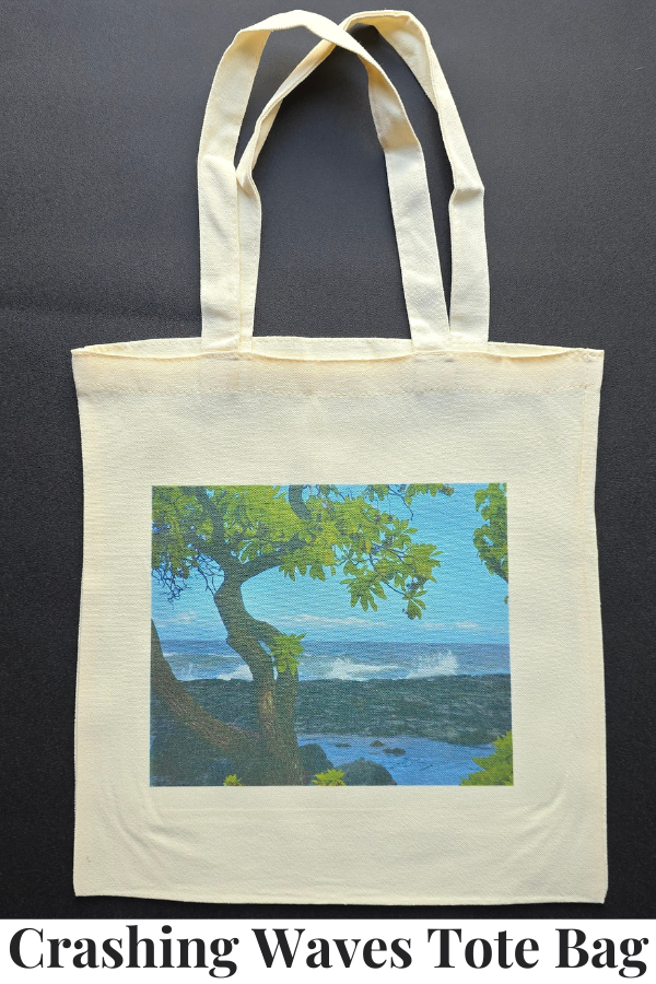 Crashing Waves Hawai'i Tote Bags