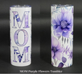 MOM Purple Flowers Insulated Tumbler