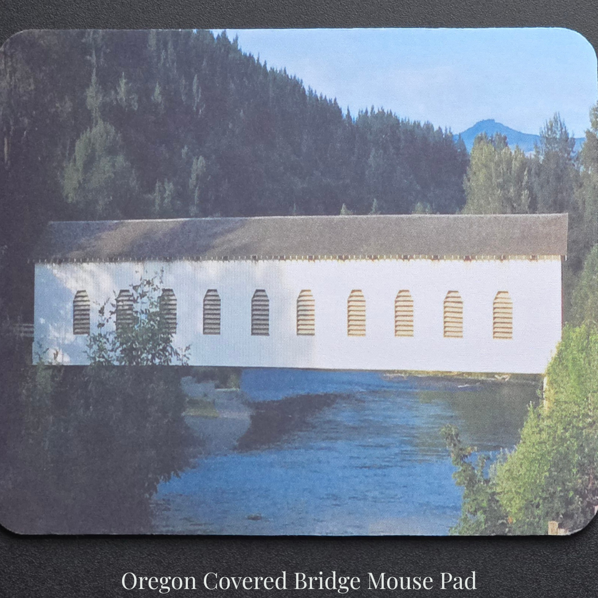 Historic Goodpasture Covered Bridge Vida, OR Mousepads