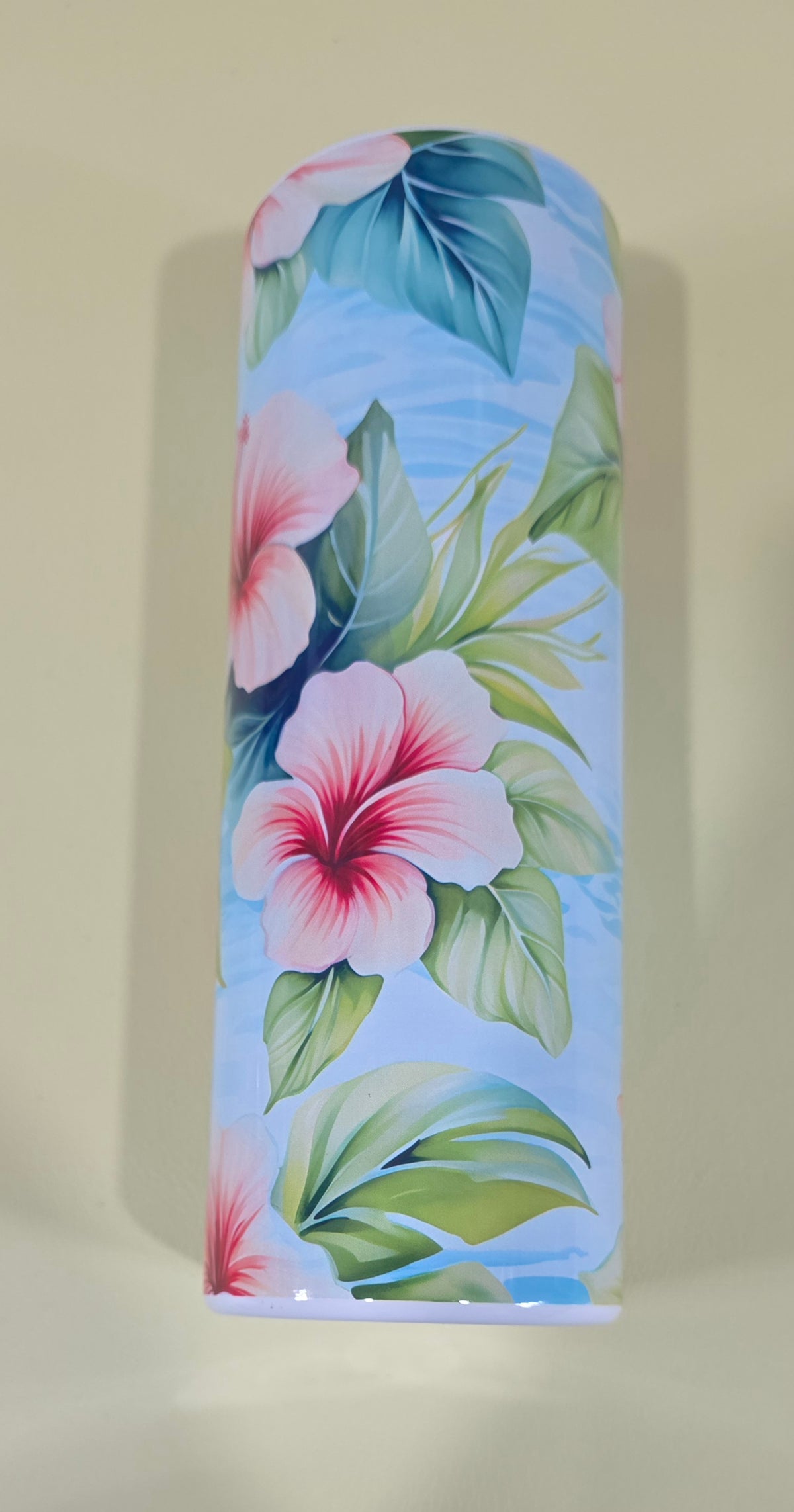 Pink Hibiscus in Water Insulated Tumbler