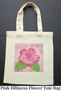 Pink Hibiscus Tote Bags