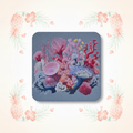 Coral Reef Coaster with Tropical Background