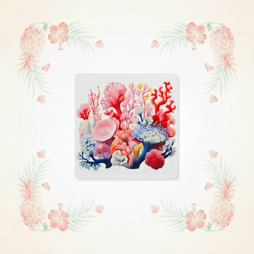 Coral reef magnet with the shadow removed
