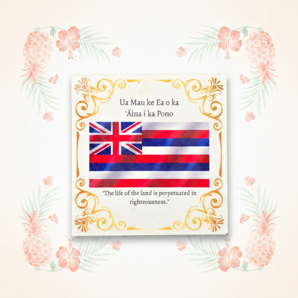 Hawaiian flag ʻāina magnet