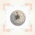 Hibiscus Coaster with Tropical Background