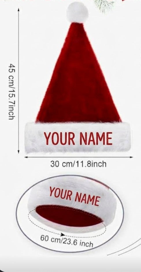 Custom Embroidered Santa Hats