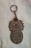 Pineapple Embroidered Keychain