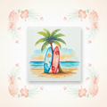 Surfboards and palm tree magnet